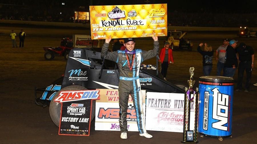 Ruble Rules Haubstadt Hustler for First USAC Sprint Win St. Louis