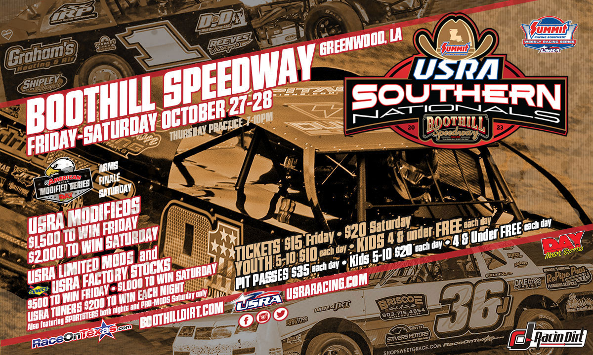 Boothill Speedway host Summit USRA Southern Nationals, ARMS finale
